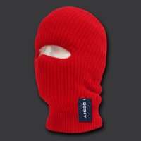 971   Face Mask 1 Hole Beanie, Red