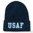 USAF Text Navy Blue Watch Cap