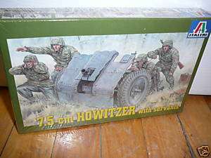 35 7.5cm HOWITZER WITH SERVANTS   ITALERI # 6400  