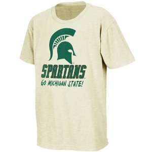   State Spartans Youth Cut Back T Shirt   Cream