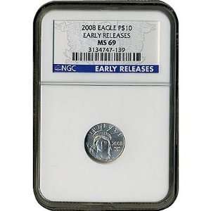   10 Platinum American Eagle MS69 Early Release NGC
