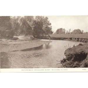  1940s Vintage Postcard   Kishwaukee River   Sycamore 
