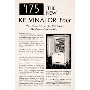  Antique Kelvinator Four Electric Refrigerator Home Kitchen Appliance 