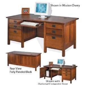   Nobility Mission Solid Oak Executive Computer Desk Furniture & Decor