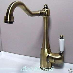 Antique Brass Kitchen Sink Faucet Bath Mixer Tap A65  