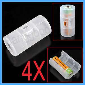   AA to C Size Battery Adaptor Holder Case Converter Shell Cover  
