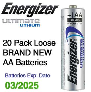 Energizer Ultimate Lithium AA Batteries 20 Pack  