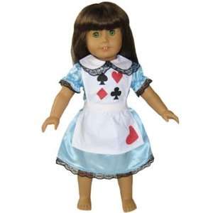  Alice in Wonderland Costume fits AMERICAN GIRL DOLLS Toys 