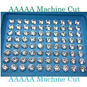 Amazing Dia AAAAA Grade 2MM Round Machine Cut White Sapphire CZ Lot 
