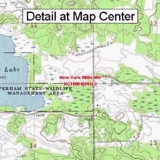 USGS Topographic Quadrangle Map   New York Mills NW, Minnesota (Folded 