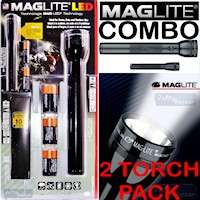 MAGLITE Combo Pack XENON Flashlight Torch GIFT BOX SOLITAIRE & MINI 