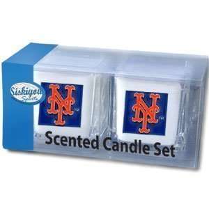  New York Mets 2 pack of 2x2 Candle Sets   MLB Baseball 