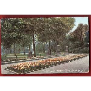  Postcard Flower Beds Porspect Park 1907 Brooklyn New York 