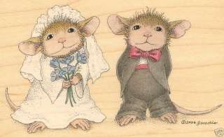 HOUSE MOUSE Wood Mounted Rubber Stamp Stampabilities Wedding Dress Up 