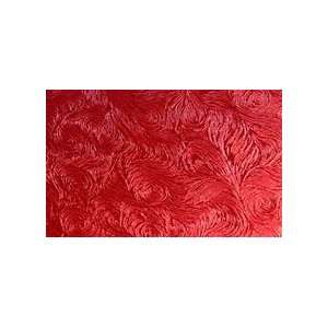  Ruby Red Swirl Embossed Metallic Paper