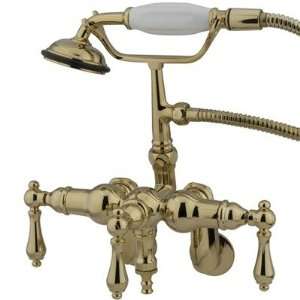Hot Springs 8 x 10 Wall Mount Clawfoot Tub Filler with Hand Shower 