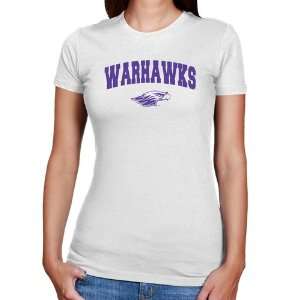  NCAA Wisconsin Whitewater Warhawks Ladies White Logo Arch 