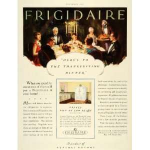  1927 Ad GM Frigidaire Refrigerator Thanksgiving Dinner 