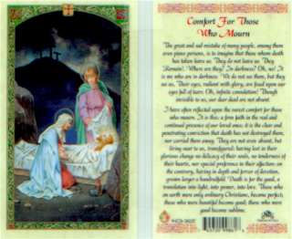 Comforting Message For Those Who Mourn Holy Card HC362 Catholic Prayer 