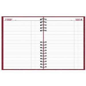  Brownline 2010 CoilPro Daily Appointment Book, Red, 10 x 7 