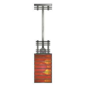  5Sq Flame Tiki Mini Pendant Ceiling Fixture