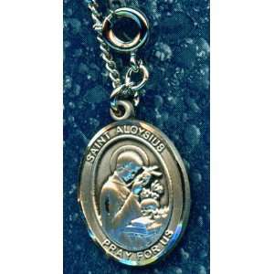  St. Aloysius Gonzaga Medium Sterling Silver Medal Jewelry