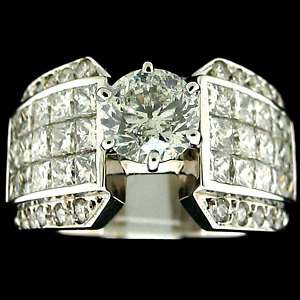 31ctw Round Solitaire w/ Accents Engagement Ring 14k  