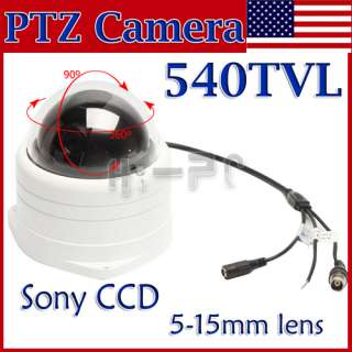   Sony CCD Vandalproof Dome Pan/Tilt Zoom PTZ Camera 5 15mm lens  
