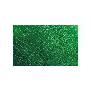  Emerald Green Croc Embossed Metallic Paper
