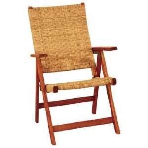  Eucalyptus Woven Seat Outdoor Folding Chair Patio, Lawn & Garden