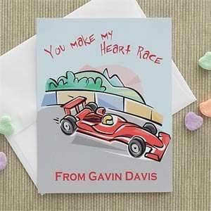  Personalized Boys Valentines Day Cards   Race Car Health 