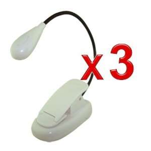 White Clip on Book Reading Light Compatible with  Kindle 2/3/4 