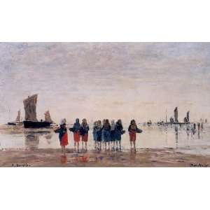   name Fisherwomen at Berck, By Boudin Eugène 