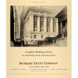 1938 Ad Bankers Trust 16 Wall Street New York Column Architecture 