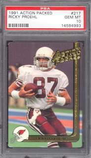 1991 Action Packed #217 Ricky Proehl Rookie PSA 10 pop4  