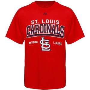 Majestic St. Louis Cardinals Youth Red Built Legacy T shirt (X Large 