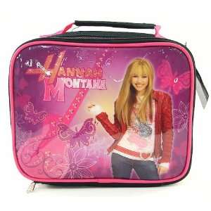  Hannah Montana Black and Pink Lunch Bag Lunchbox Sports 