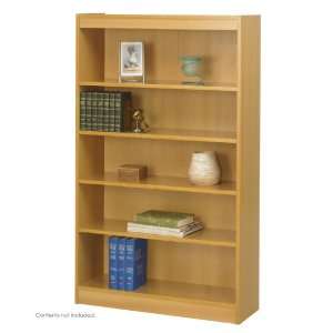 Safco Products   5 Shelf Square Edge Veneer Bookcase   1504LO   Color 