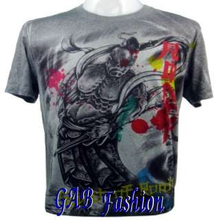 Japanese Samurai Warrior UFC MMA GD Tattoo Mens T Shirt  