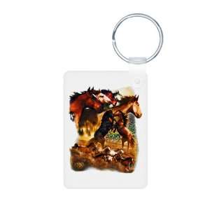  Aluminum Photo Keychain Wild Horses 