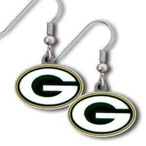  American Metal FDE115 NFL Dangling Earrings  Green Bay Packers Logo 
