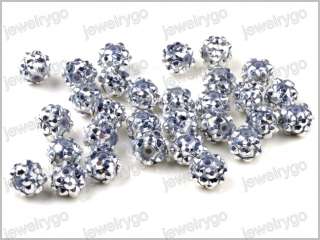  Jewelry Lots 100X Basketball Wives Rhinestone Resin Ball AB Hoop Beads