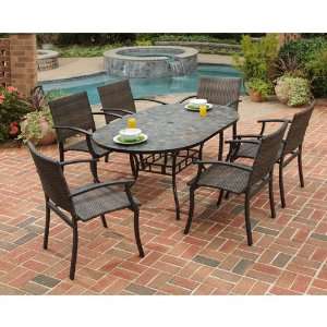 Home Styles Furniture Stone Harbor 7 Piece Dining Set 65 