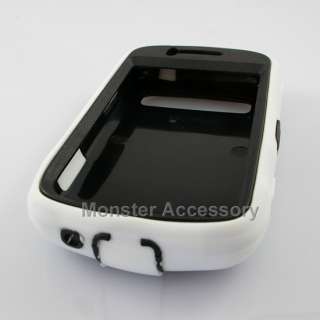 White Double Layer Hard Case Snap On Cover For Samsung Admire  