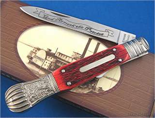Schrade Custom Red Pick Bone Dirk 2 lockblade Knife NEW  