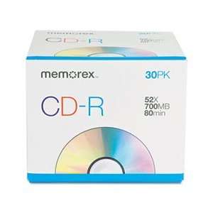  MEM04531 Memorex® DISC,CDR,80MIN,30PK,JWL Electronics