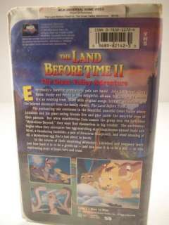 The Land Before Time II Great Valley Adventure VHS Tape 096898214230 
