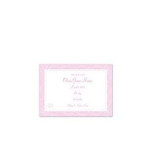  Squiggles Pink Baby Girl Announcements Baby
