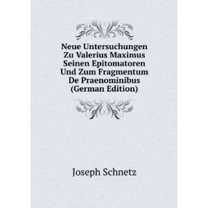   Fragmentum De Praenominibus (German Edition) Joseph Schnetz Books