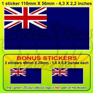BRITISH BLUE ENSIGN State Flag Britain UK 4,3 (110mm) Vinyl Bumper 